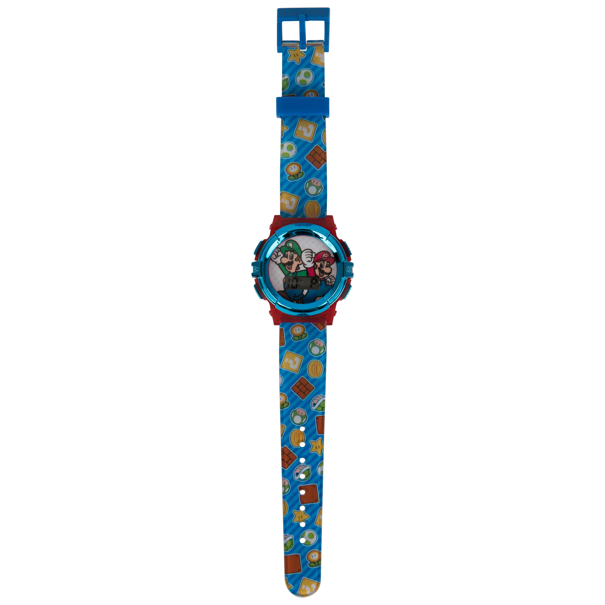 Super Mario Bros. Team Up and Power Up LCD Watch with Rubber Straps